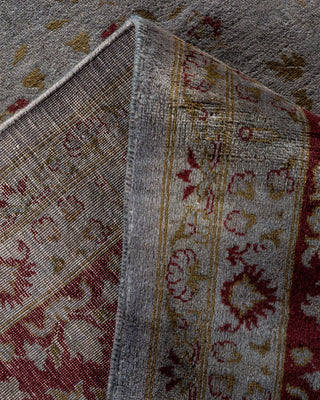 Contemporary Hand-Knotted Overdyed Gray Area Rug 9' 2" x 12' 5"