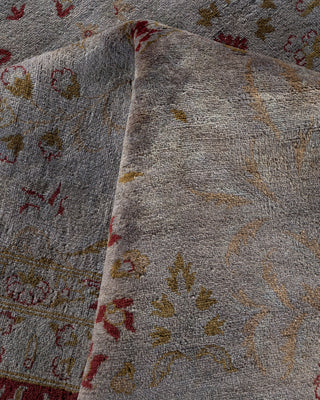 Contemporary Hand-Knotted Overdyed Gray Area Rug 9' 2" x 12' 5"