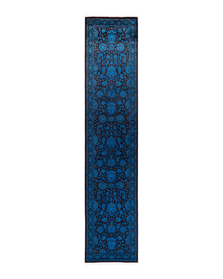 Modern Fine Vibrance Blue Runner 2' 6" x 12' 1"