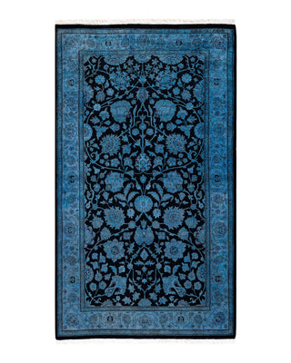 Modern Fine Vibrance Blue Area Rug 3' 1" x 5' 5"