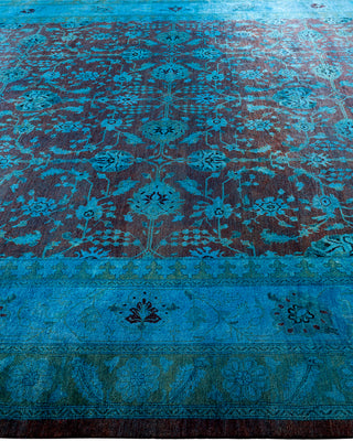 Fine Vibrance, One-of-a-Kind Hand-Knotted Area Rug  - Blue, 9' 0" x 11' 10"