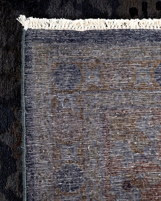 Contemporary Hand-Knotted Overdyed Gray Area Rug 9' 1" x 11' 7"