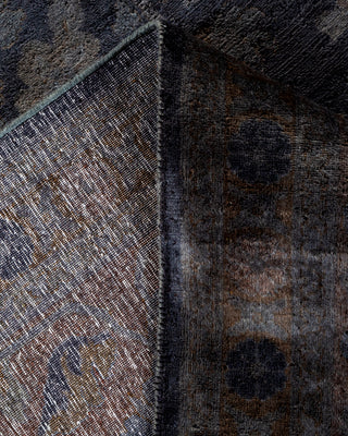 Contemporary Hand-Knotted Overdyed Gray Area Rug 9' 1" x 11' 7"
