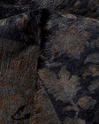 Contemporary Hand-Knotted Overdyed Gray Area Rug 9' 1" x 11' 7"