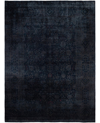 Contemporary Overdyed Wool Hand Knotted Black Area Rug 8' 10" x 11' 10"