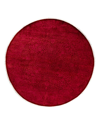 Fine Vibrance, One-of-a-Kind Hand-Knotted Area Rug - Pink, 6' 1" x 6' 1" - Solo Rugs