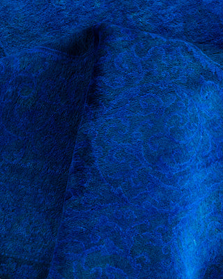 Fine Vibrance, One-of-a-Kind Hand-Knotted Area Rug  - Blue, 9' 1" x 12' 6"