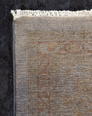 Contemporary Hand-Knotted Overdyed Gray Area Rug 9' 2" x 11' 10"