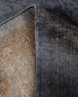 Contemporary Hand-Knotted Overdyed Gray Area Rug 9' 2" x 11' 10"