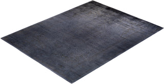 Contemporary Hand-Knotted Overdyed Gray Area Rug 9' 2" x 11' 10"