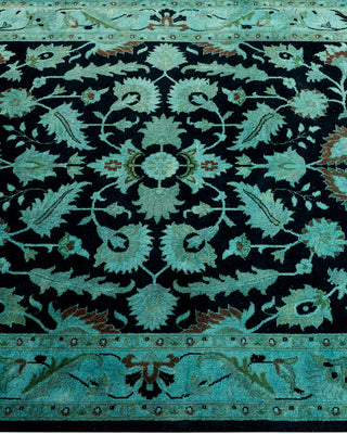 Contemporary Hand-Knotted Overdyed Black Area Rug 3' 2" x 5' 2"
