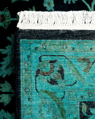 Contemporary Hand-Knotted Overdyed Black Area Rug 3' 2" x 5' 2"