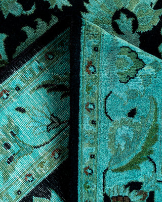 Contemporary Hand-Knotted Overdyed Black Area Rug 3' 2" x 5' 2"