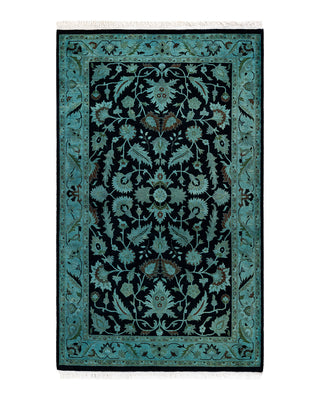 Modern Fine Vibrance Black Area Rug 3' 2" x 5' 2"