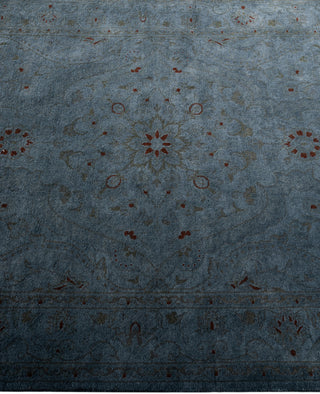 Contemporary Overdyed Wool Hand Knotted Gray Area Rug 3' 2" x 5' 3"