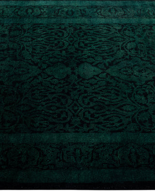 Contemporary Overdyed Wool Hand Knotted Black Area Rug 3' 1" x 5' 3"