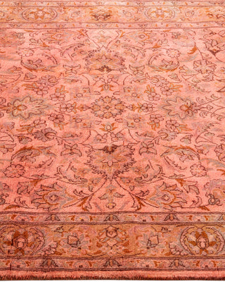 Modern Overdyed Hand Knotted Wool Pink Area Rug 3' 2" x 5' 3"