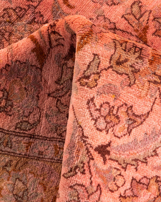Contemporary Hand-Knotted Overdyed Pink Area Rug 3' 2" x 5' 3"