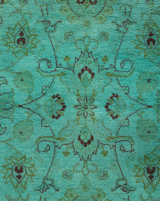 Fine Vibrance, One-of-a-Kind Hand-Knotted Area Rug - Green, 9' 1" x 11' 10" - Solo Rugs