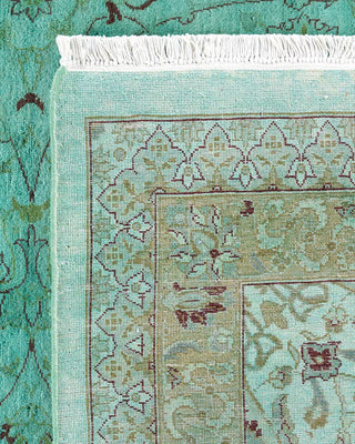 Fine Vibrance, One-of-a-Kind Hand-Knotted Area Rug - Green, 9' 1" x 11' 10" - Solo Rugs