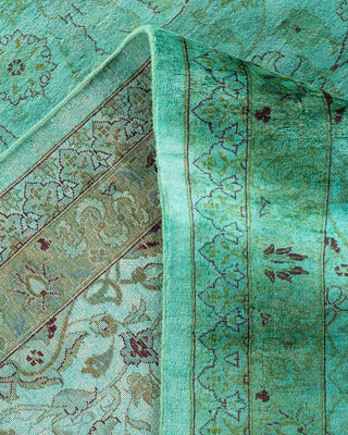 Fine Vibrance, One-of-a-Kind Hand-Knotted Area Rug - Green, 9' 1" x 11' 10" - Solo Rugs