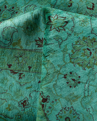 Fine Vibrance, One-of-a-Kind Hand-Knotted Area Rug - Green, 9' 1" x 11' 10" - Solo Rugs
