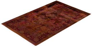 Modern Overdyed Hand Knotted Wool Multi Area Rug 2' 9" x 4' 2"