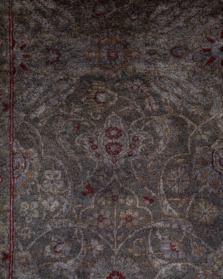 Contemporary Hand Knotted Overdyed Gray Area Rug 3' 4" x 5' 1"