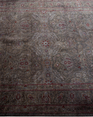 Contemporary Hand Knotted Overdyed Gray Area Rug 3' 4" x 5' 1"