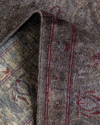 Contemporary Hand Knotted Overdyed Gray Area Rug 3' 4" x 5' 1"
