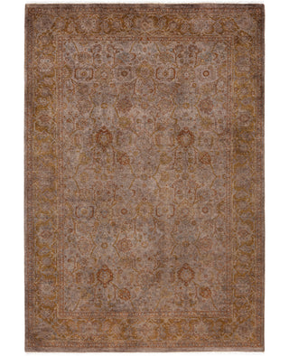 Contemporary Overdyed Wool Hand Knotted Beige Area Rug 4' 2" x 6' 1"