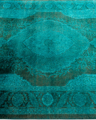 Contemporary Hand Knotted Overdyed Blue Area Rug 3' 2" x 5' 3"