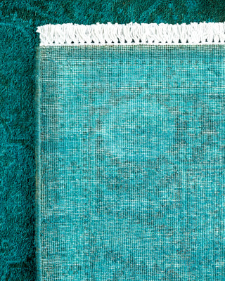 Contemporary Hand Knotted Overdyed Blue Area Rug 3' 2" x 5' 3"