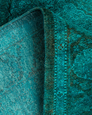 Contemporary Hand Knotted Overdyed Blue Area Rug 3' 2" x 5' 3"
