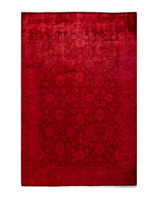 Modern Fine Vibrance Red Area Rug 6' 0" x 8' 10"