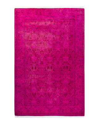 Modern Fine Vibrance Pink Area Rug 6' 3" x 9' 5"