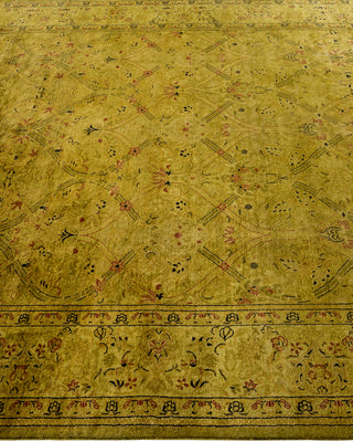 Contemporary Hand Knotted Overdyed Green Area Rug 6' 1" x 12' 4"