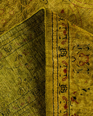 Contemporary Hand Knotted Overdyed Green Area Rug 6' 1" x 12' 4"