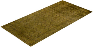 Contemporary Hand Knotted Overdyed Green Area Rug 6' 1" x 12' 4"