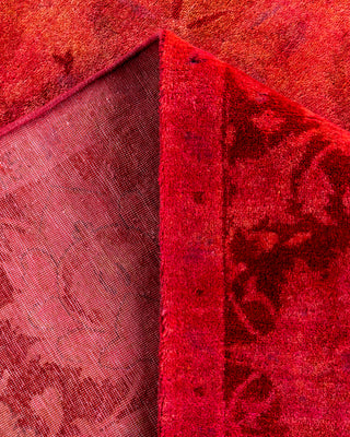 Contemporary Hand-Knotted Overdyed Pink Area Rug 6' 2" x 9' 1"