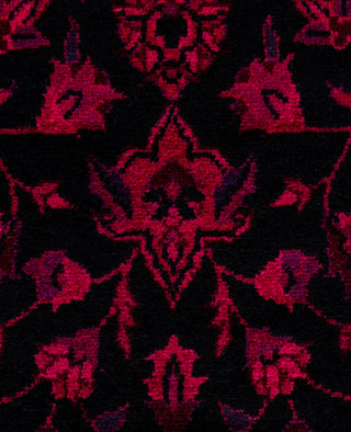 Contemporary Overdyed Wool Hand Knotted Black Area Rug 3' 2" x 5' 2"