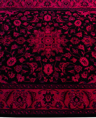 Contemporary Overdyed Wool Hand Knotted Black Area Rug 3' 2" x 5' 2"
