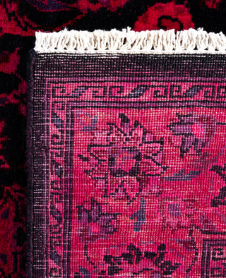 Contemporary Overdyed Wool Hand Knotted Black Area Rug 3' 2" x 5' 2"