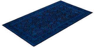 Fine Vibrance, One-of-a-Kind Hand-Knotted Area Rug  - Blue, 3' 1" x 5' 5"