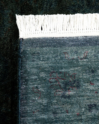 Contemporary Hand Knotted Overdyed Black Area Rug 3' 1" x 5' 3"