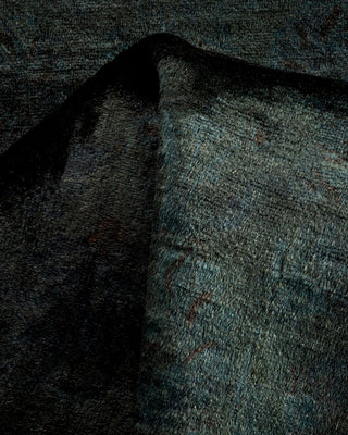 Contemporary Hand Knotted Overdyed Black Area Rug 3' 1" x 5' 3"