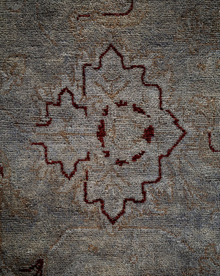 Contemporary Hand-Knotted Overdyed Gray Area Rug 9' 1" x 12' 1"