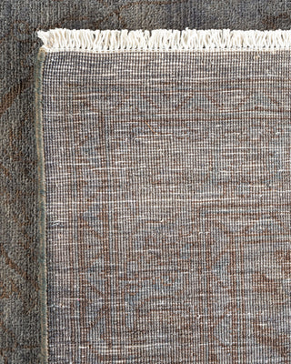 Contemporary Hand-Knotted Overdyed Gray Area Rug 9' 1" x 12' 1"