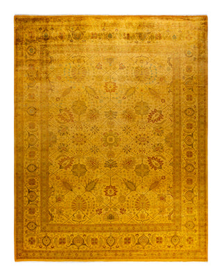 Contemporary Fine Vibrance Yellow Wool Area Rug 8' 2" x 10' 3"