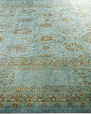 Contemporary Hand Knotted Overdyed Gray Area Rug 9' 4" x 12' 4"